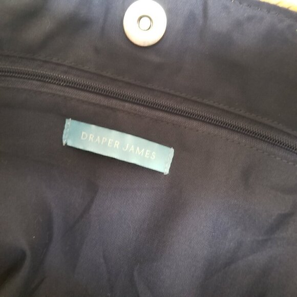 Draper James Woven Tan Shoulder Bag with Black Accent - Picture 8 of 9